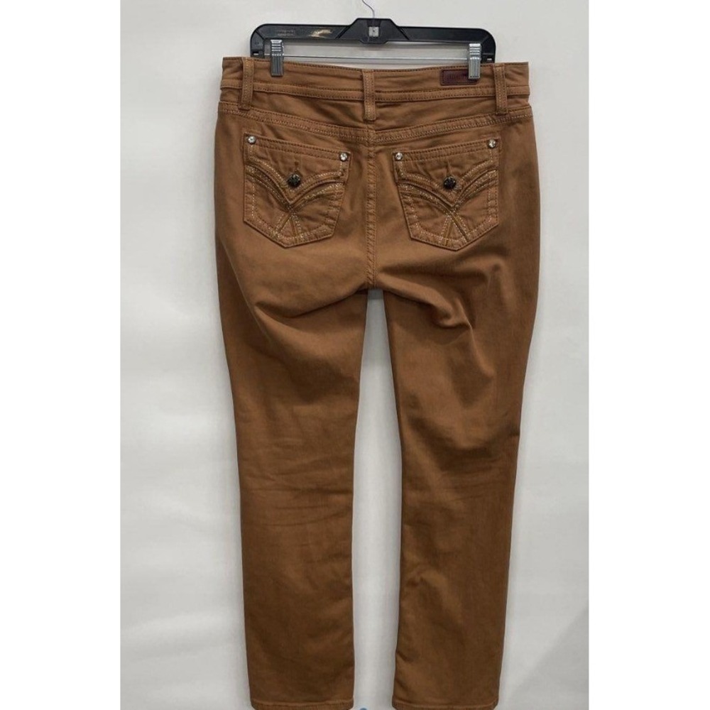 Miss Me Camel Brown Mid Rise Straight Leg Jeans M3444T100 Womens Size 32